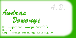 andras domonyi business card